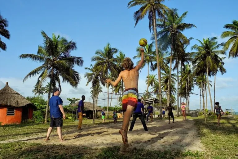 Beach games on a Ghana trip — itinerary