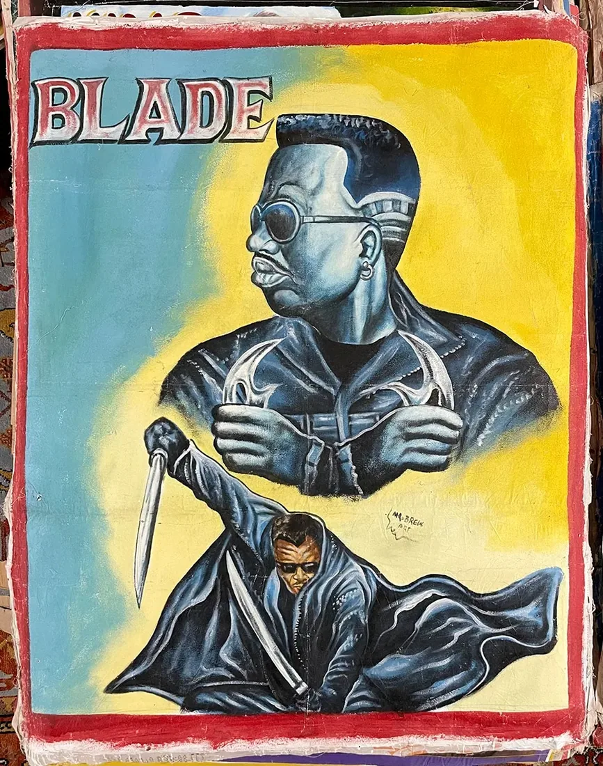 Blade, painted by the renowned artist Mr Brew. Many painters trained through three- to four-year apprenticeships.