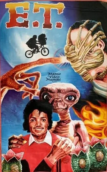 E.T. - now co-starring Michael Jackson and, for reasons known only to the artist, a mummy.