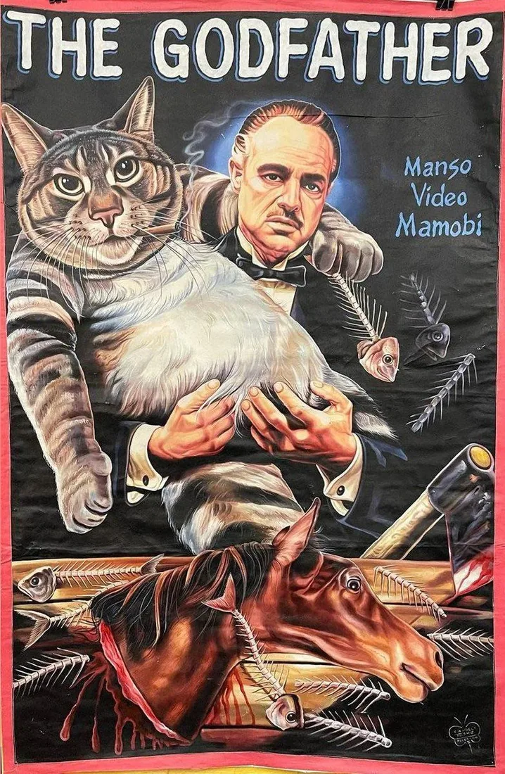 The Godfather - the crime epic, reinterpreted as a man tenderly cradling an enormous cat.