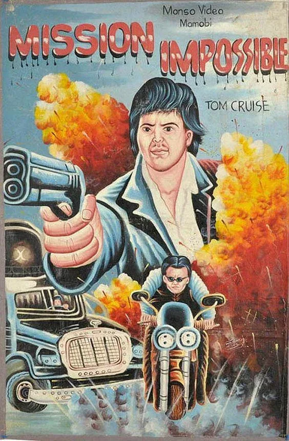 A Tom Cruise action poster, because no movie is too big to be made even bigger.